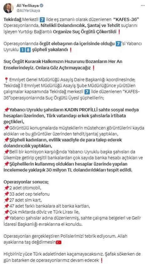 Yurtdışı bağlantılı organize suç örgütü çökertildi! Elebaşı dahil 18 şüpheli yakalandı
