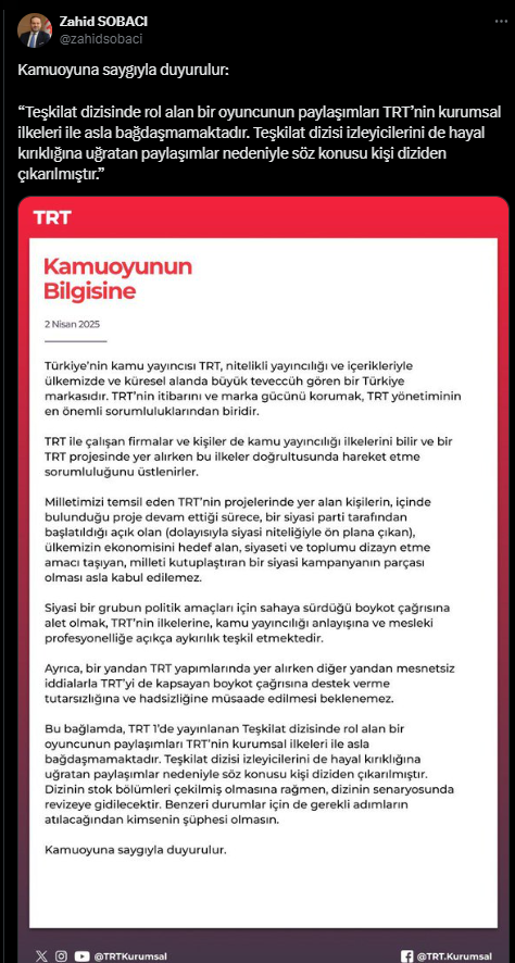 Aybüke Pusat Teşkilat dizisinde neden yok? Teşkilat dizisinde Aybüke Pusat yok mu?