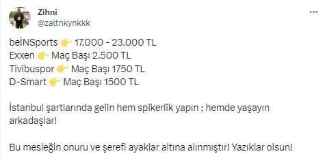 Spor spikeri kurum kurum maaşları söyleyip isyan etti: Yazıklar olsun