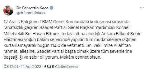 AK Partili Özlem Zengin yerde yatarken saydırdığı Hasan Bitmez için başsağlığı mesajı yayınladı