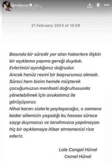 Oyuncu Cemal Hünal ve Lale Cangal boşanma kararı aldı
