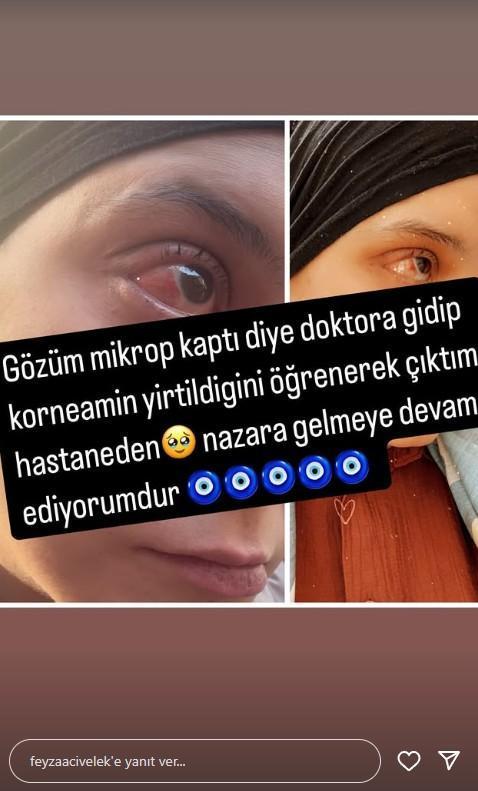 Feyza Civelek'e nazar değdi