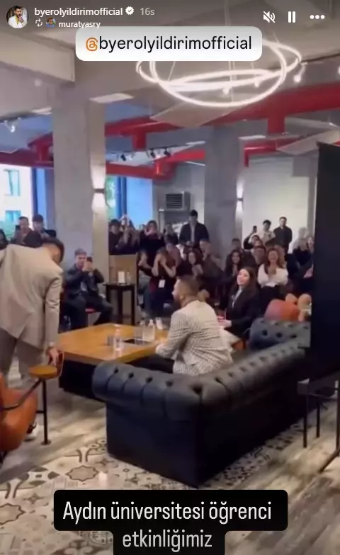 Şaşırtan görüntü! İzdivaç yarışmacısı Erol Yıldırım üniversite söyleşisinde