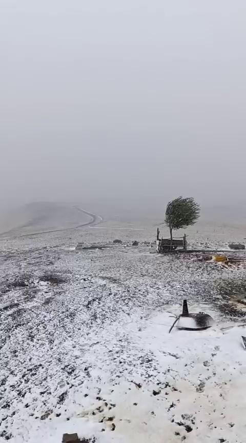 Mevsimin ilk karı Erzurum'a düştü