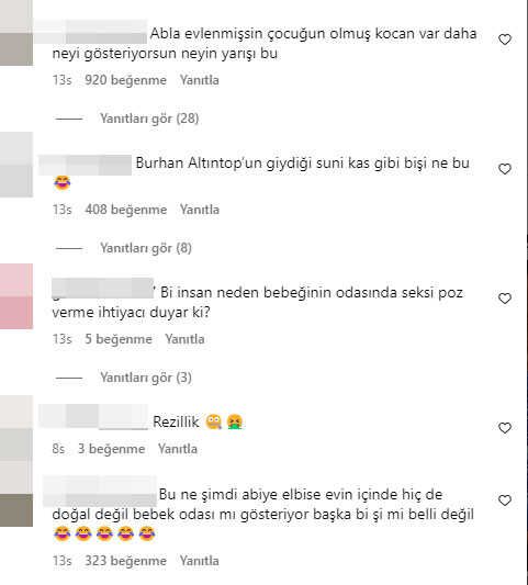 Mini ve göğüs dekolteli siyah elbisesiyle kızının odasında poz veren Demet Evgar tepkilerden nasibini aldı