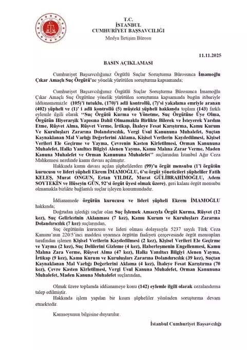 İBB iddianamesi tamamlandı! Tam 3 bin 900 sayfa, 402 şüpheli var