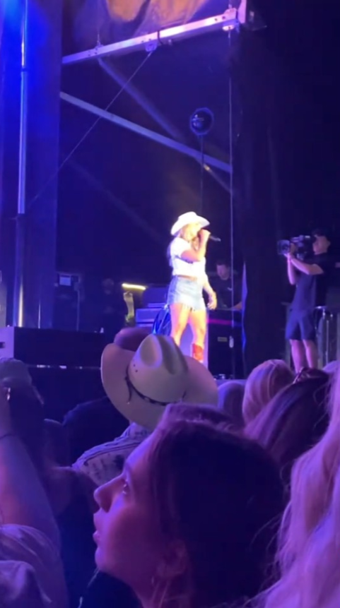 Ünlü şarkıcıdan sahnede kedisine sutyen fırlatan hayranına ilginç tepki