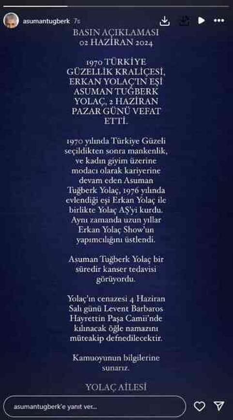 Erkan Yolaç'tan 14 gün sonra eşi Asuman Yolaç da vefat etti