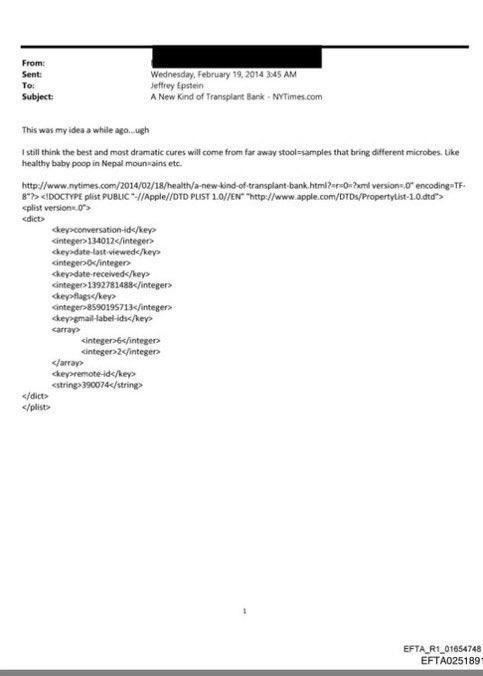 Mide bulandıran bir yazışma daha ortaya çıktı: Bebek kakası ile tedavi