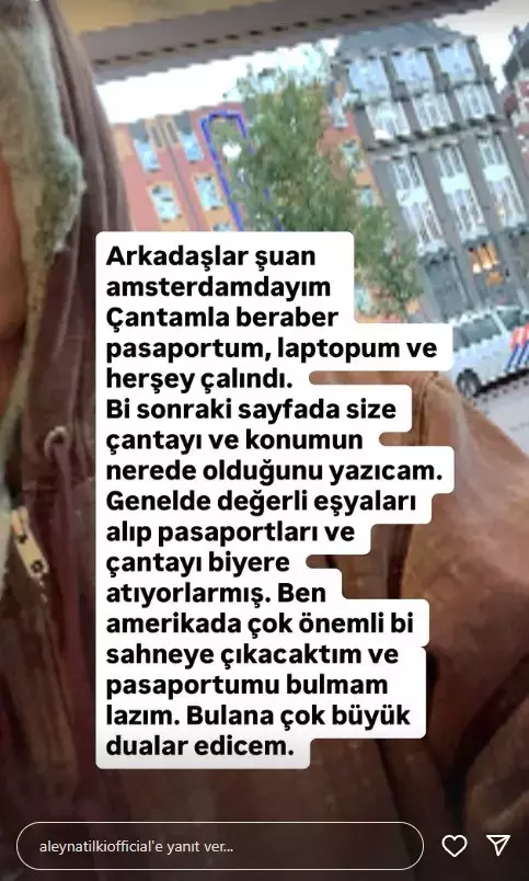 Aleyna Tilki Amsterdam'da kapkaça uğradı! Pasaportunu ve eşyalarını çaldırdı