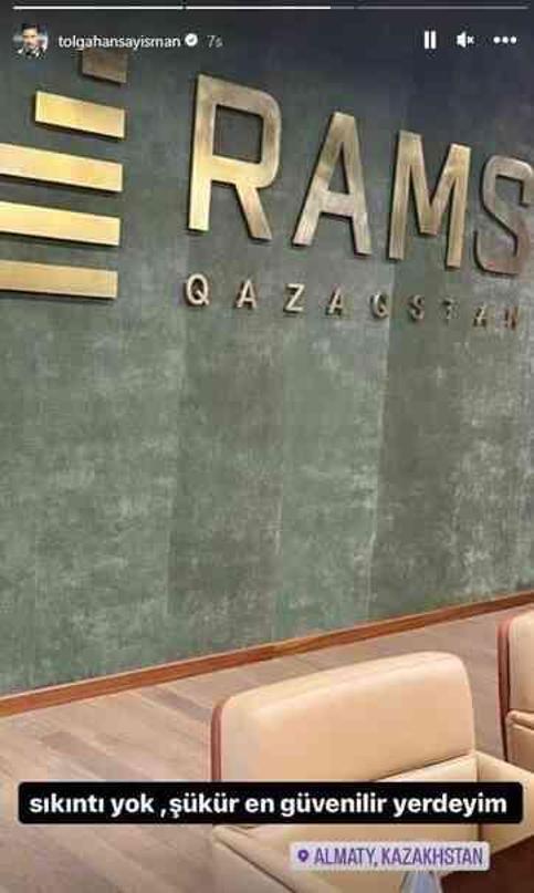 Kazakistan'a giden Tolgahan Sayışman 7 büyüklüğünde depreme yakalandı