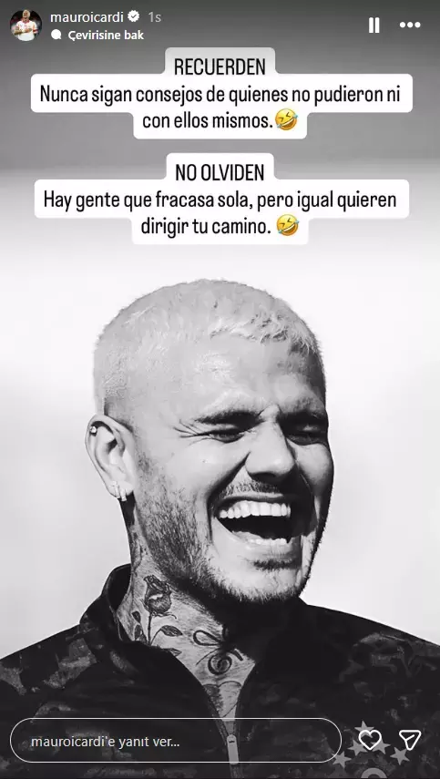 Icardi'den bir garip paylaşım: Kendine bile yetemeyenlerin...