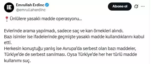 Ünlü isimleri sarsan yasaklı madde operasyonunda yeni detay