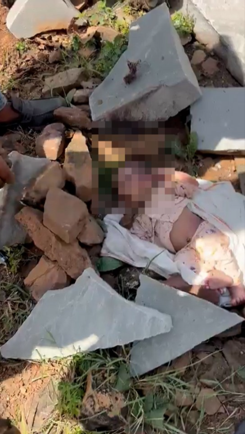 Kayalıklarda ağzı taşla kapatılmış 20 günlük bebek bulundu!