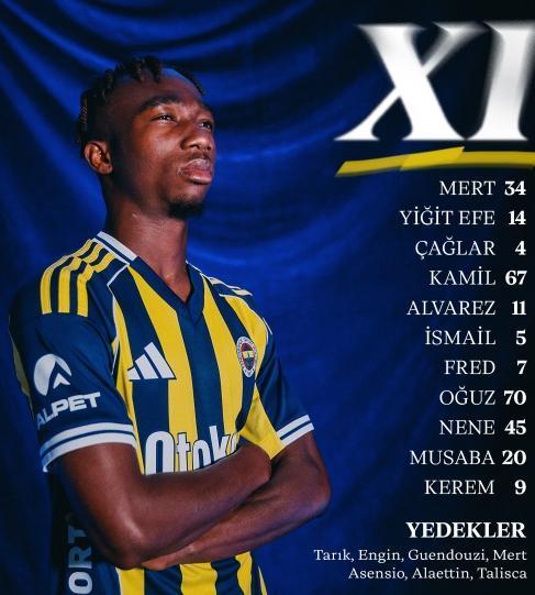 Kante neden yok? ZTK Fenerbahçe Erzurumspor maçında Sidiki Cherif, Kante, Nesyri, Jhon Duran, Talisca, Guendouzi, Asensio neden yok?