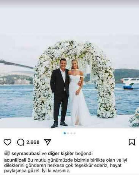 Acun Ilıcalı düğünden boy boy poz paylaştı, Şeyma Subaşı'dan hamle gecikmedi