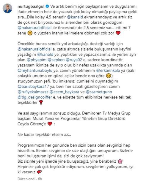 Nur Tuğba neden ayrıldı? Nur Tuğba Namlı programdan ne zaman ayrıldı?