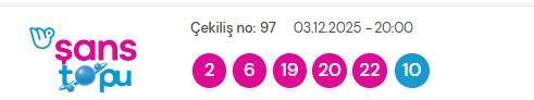Şans Topu sonuçları açıklandı! Şans Topu sonuçları ne zaman açıklanır? 3 Aralık 2025 Çarşamba Şans Topu sonuçlarına ne zaman, nereden bakılır?