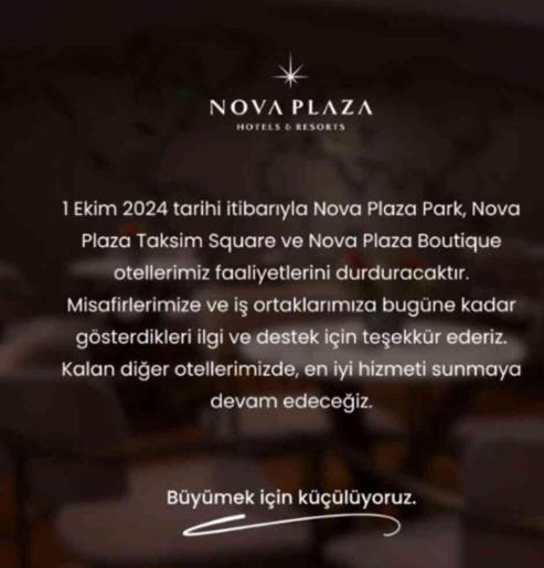 İstanbul ünlü otel zinciri ekonomik sıkıntılar nedeniyle 3 noktada kepenk indirdi