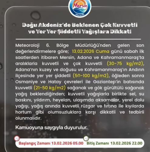 Tarsus okullar tatil mi, 13 Şubat Cuma Tarsus'ta okul yok mu (Tarsus Kaymakamlığı)?