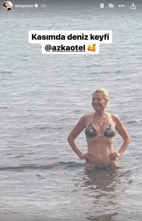 Seray Sever kasım ayında deniz keyfi yaptı, görenler fiziğine hayran kaldı