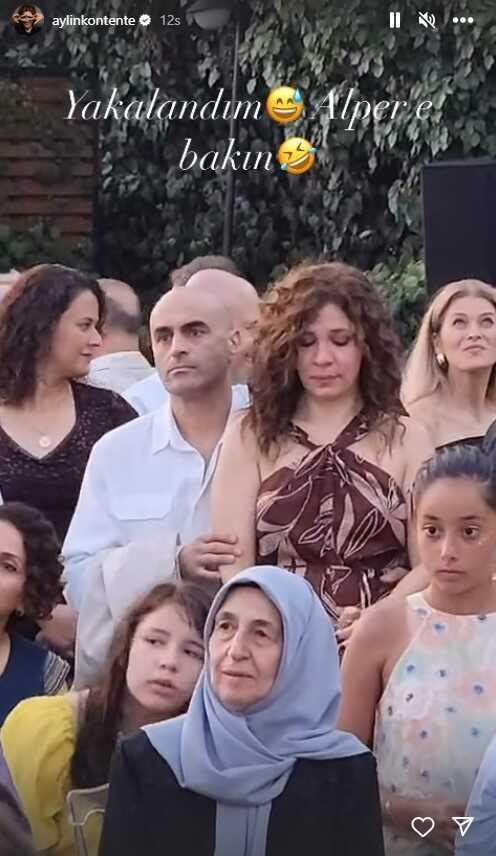 Aylin Kontente, rol arkadaşı Uğur Bilgin'in düğününde ağladı
