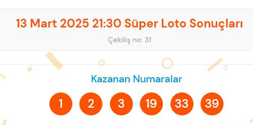 Süper Loto sonuçları açıklandı! 13 Mart Perşembe Süper Loto kazanan numaralar neler? Süper Loto sonuçlarına ne zaman, nereden bakılır?