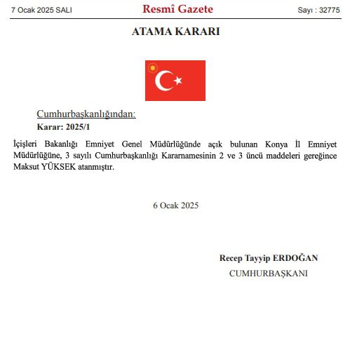 Yeni Konya İl Emniyet Müdürü kim oldu? Konya İl Emniyet Müdürü Maksut Yüksek kimdir?