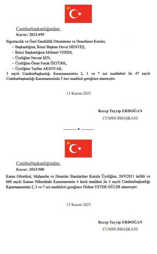Büyükelçi atamaları Resmi Gazete'de yayınlandı! 14 Kasım Resmi Gazete atama kararları neler?