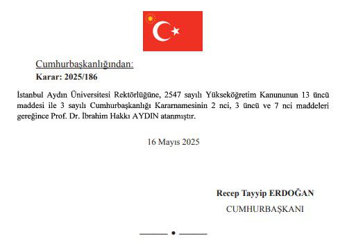Cumhurbaşkanı Erdoğan, 7 üniversiteye rektör atadı