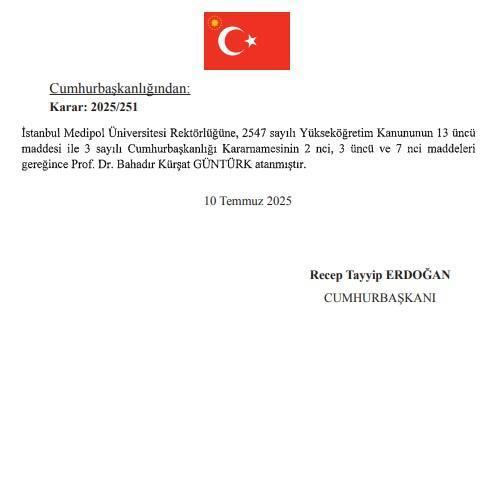 Cumhurbaşkanı Erdoğan, 4 üniversiteye yeni rektör atadı