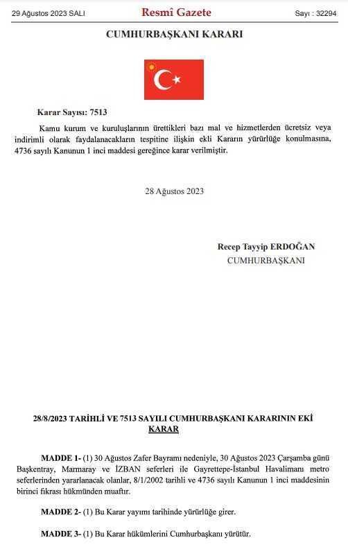Son Dakika: Marmaray, Başkentray, İZBAN ve İstanbul Havalimanı metrosu 30 Ağustos'ta ücretsiz hizmet verecek
