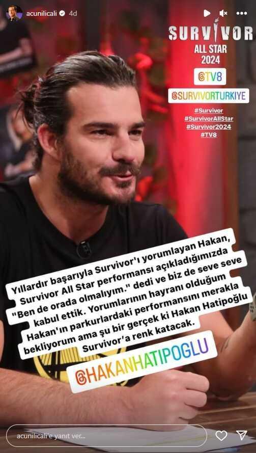 Survivor All Star'ınson yarışmacısı Hakan Hatipoğlu oldu