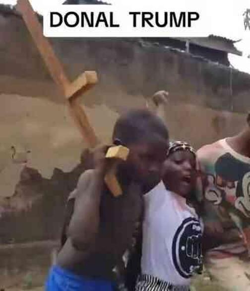 Ugandalı çocuk grubunun, Trump suikast girişimini canlandıran videosu viral oldu