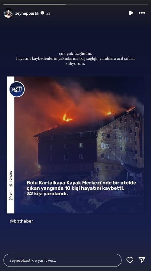 Kartalkaya'da yangın faciası: Ünlü isimlerden peş peşe paylaşımlar geldi