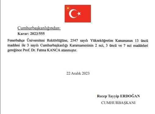 Fenerbahçe Üniversitesi'nin yeni rektörü kim oldu? Rektör Fatma Kanca kimdir?