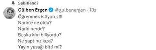Narin Güran'ın amcası tutuklandı, ünlülerden tepki yağdı: Nasıl kıydın bu kıza?