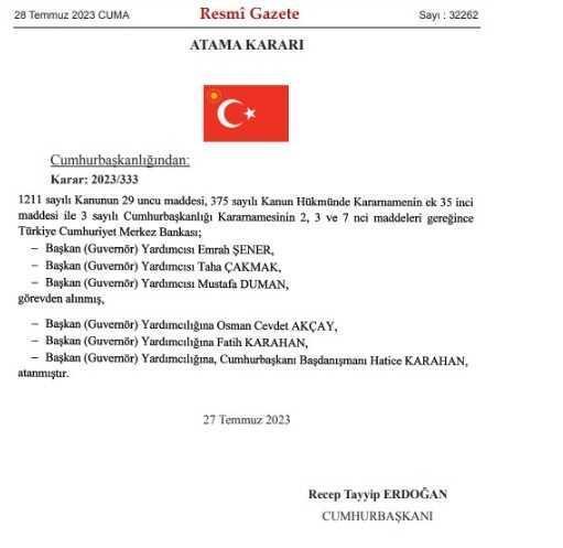 Yeni Merkez Bankası başkan yardımcıları kimler?