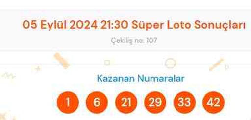 Süper Loto sonuçları açıklandı! 5 Eylül Süper Loto kazanan numaralar neler? Süper Loto sonuçlarına ne zaman, nereden bakılır?