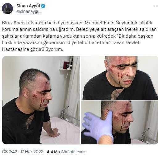 Tatvan'da gazeteciye saldıran polis ve belediye çalışanı tutuklandı