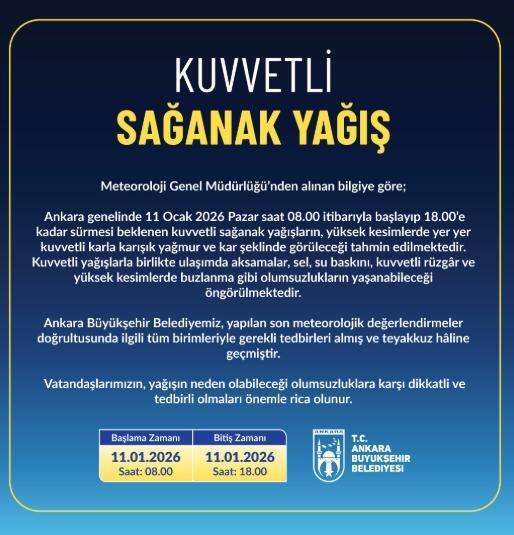 Ankara okullar tatil mi, 12 Ocak Pazartesi Ankara'da yarın okul yok mu (ANKARA VALİLİĞİ - KAR TATİLİ)?