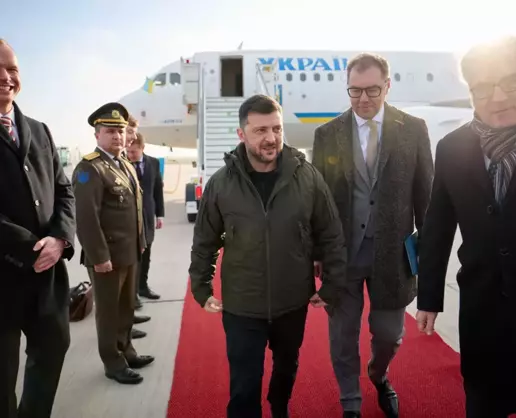 >Ukrayna Devlet Başkanı Zelenskiy Almanya'ya ulaştı