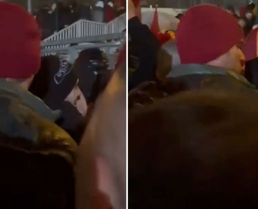 >Kıvanç Tatlıtuğ'u bir anda önünde gören Galatasaraylı taraftar ne diyeceğini şaşırdı