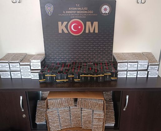 >Aydın'da 24 bin dolu makaron ele geçirildi