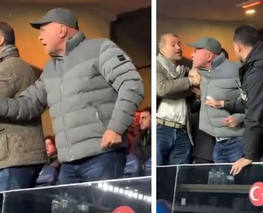 >Samsunspor Başkanı Yüksel Yıldırım, Fenerbahçeli taraftarlarla kavga etti