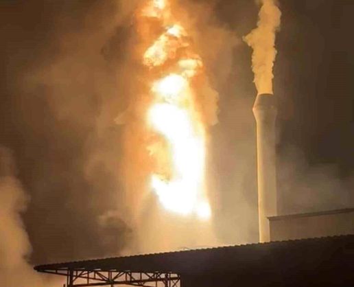 >Yağ kazanı patlayan entegre tesisi alev alev yandı