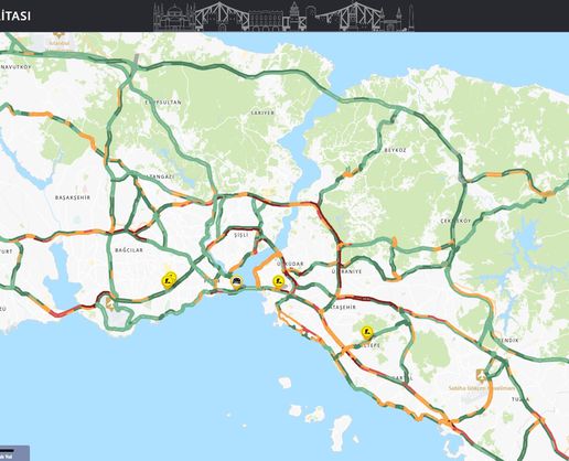 >İstanbul'da gece saatlerinde trafik yoğunluğu yüzde 62'ye ulaştı