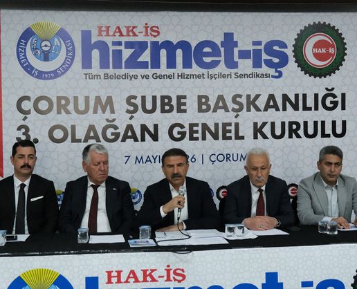 >Hizmet-İş Sendikası Çorum Şubesi 3. Olağan Genel Kurulu yapıldı