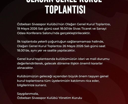 >Sivasspor'da genel kurul kararı alındı