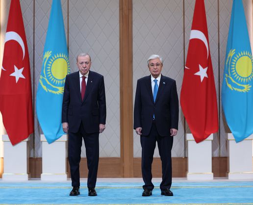 >Cumhurbaşkanı Erdoğan, Kazakistan'da Stratejik İşbirliği Konseyi Toplantısı'na Başkanlık Etti